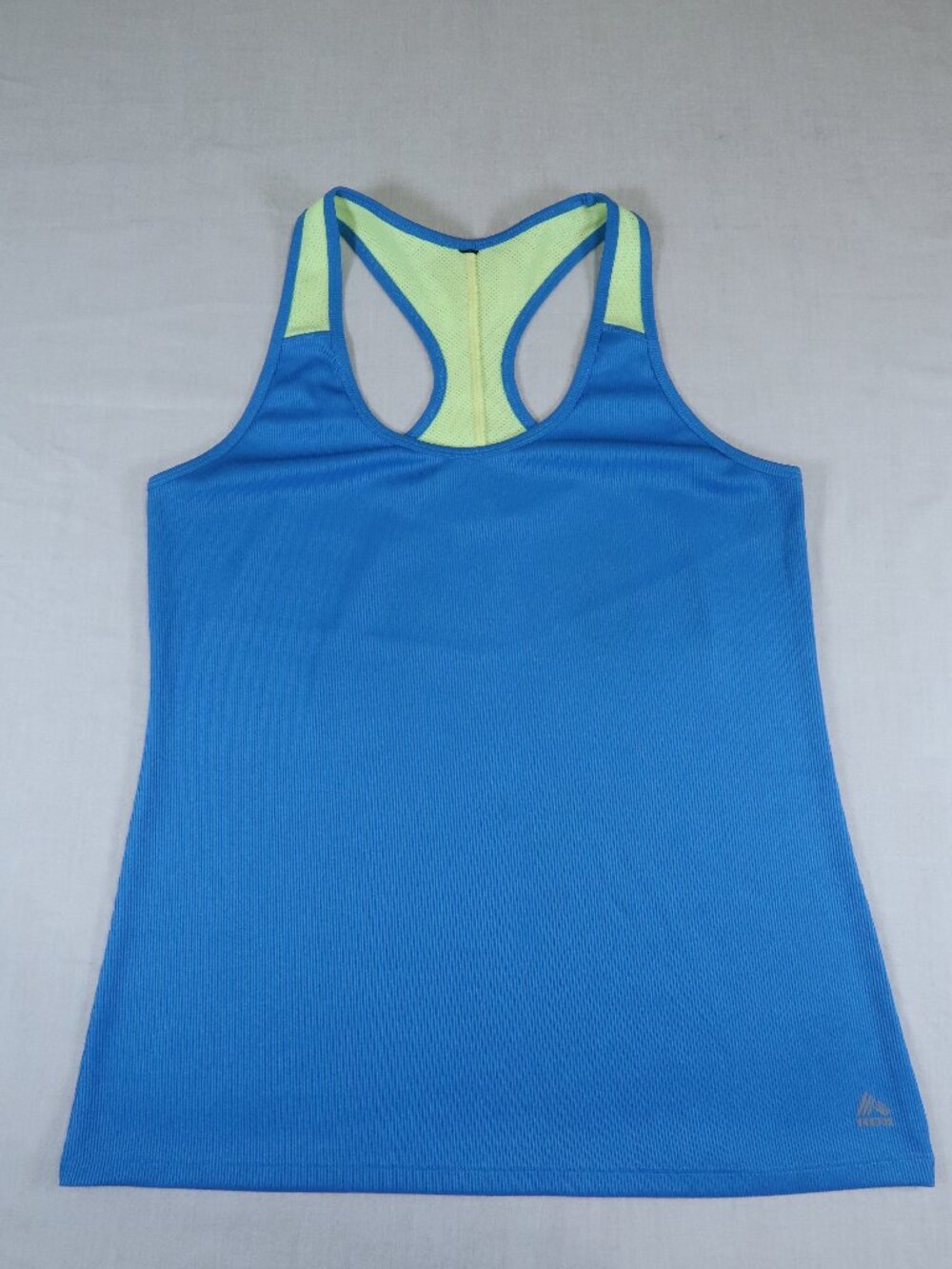 RBX Blue Racerback Workout Tank Top Neon Mesh Athletic Y2K